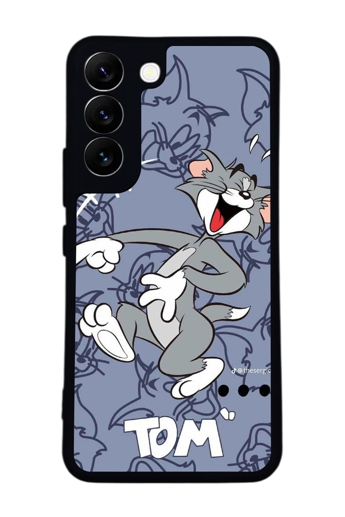 Samsung Galaxy S22 Uyumlu Tom And Jerry Tasarımlı Glossy Premium Kılıf