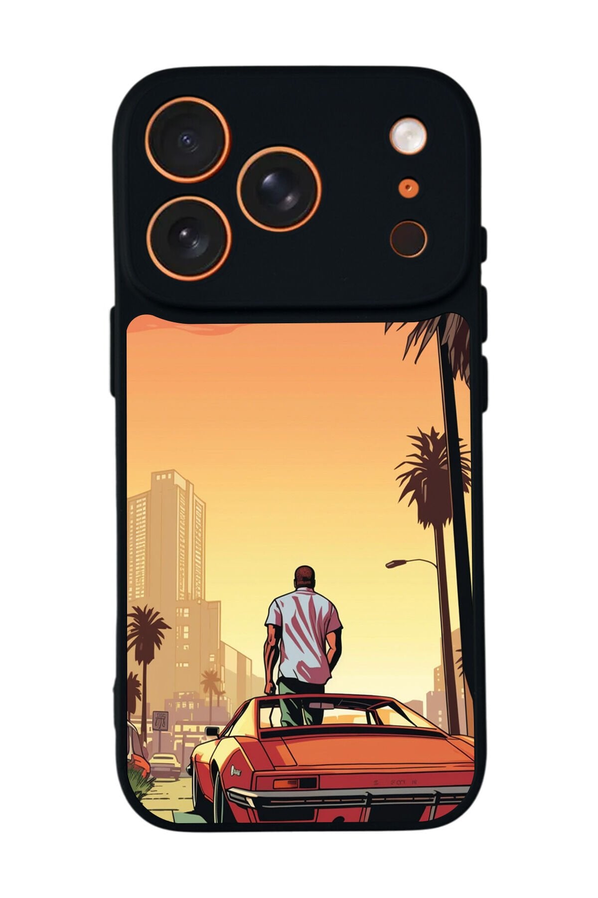 iPhone 17 Pro Uyumlu GTA Tasarımlı Glossy Premium Kılıf