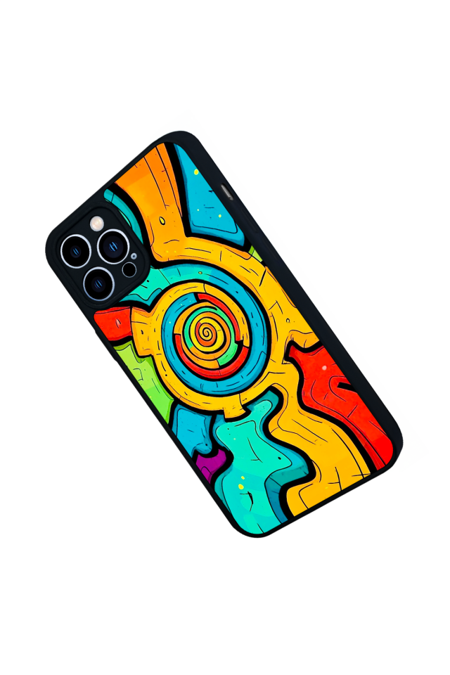 iPhone 12 Pro Max Uyumlu Abstract Tasarımlı Glossy Premium Kılıf