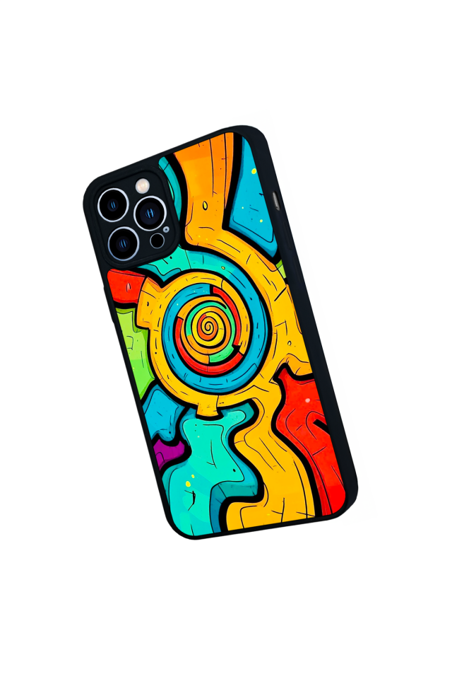iPhone 12 Pro Max Uyumlu Abstract Tasarımlı Glossy Premium Kılıf