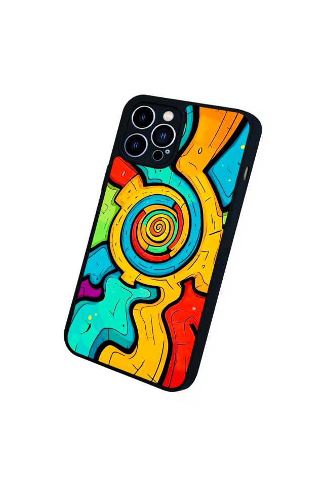 iPhone 12 Pro Max Uyumlu Abstract Tasarımlı Glossy Premium Kılıf