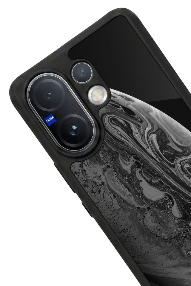 Vivo V60 Uyumlu Ay Tasarımlı Glossy Premium Kılıf