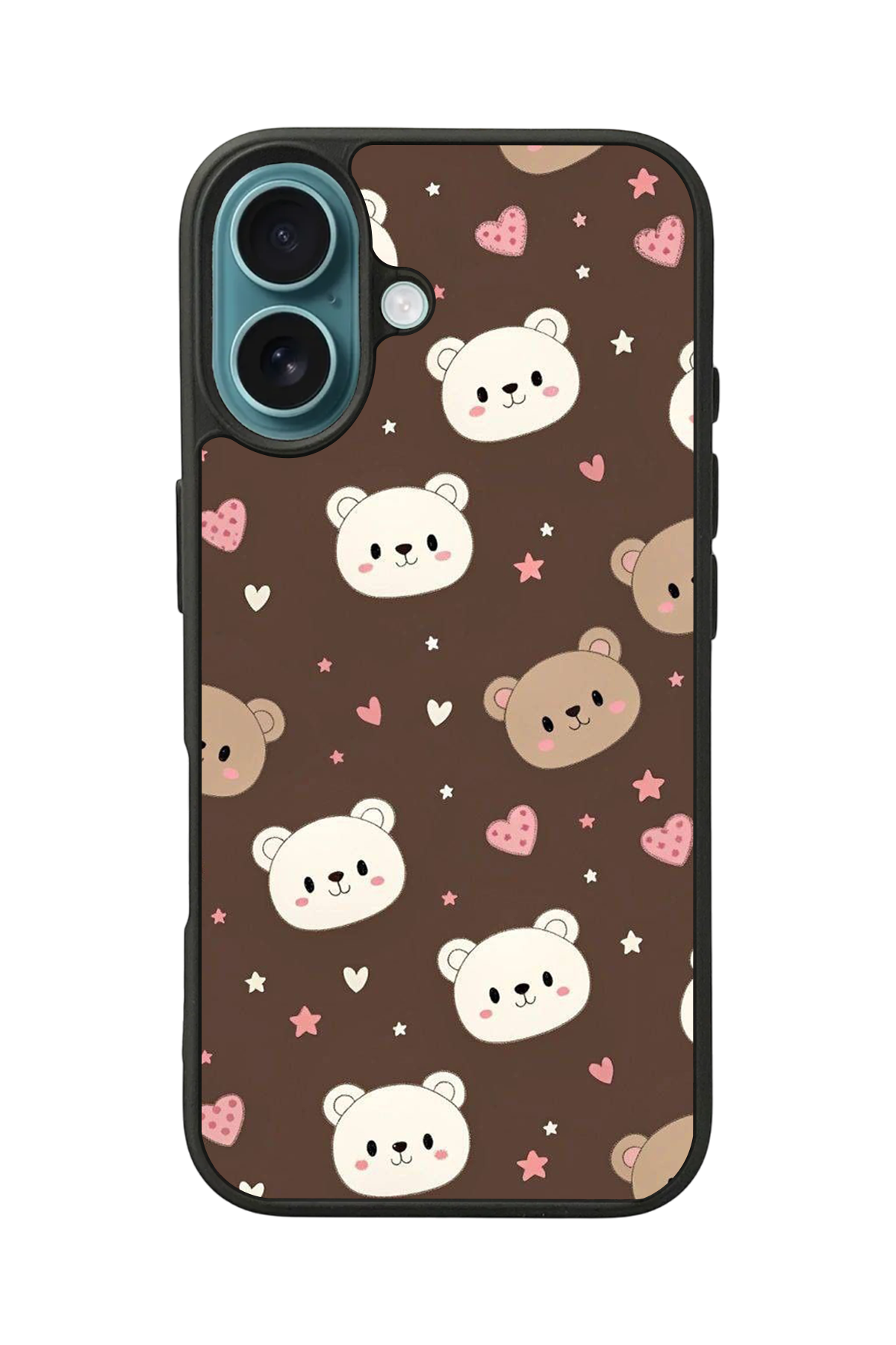 iPhone 16 Uyumlu Ayı Tasarımlı Glossy Premium Kılıf