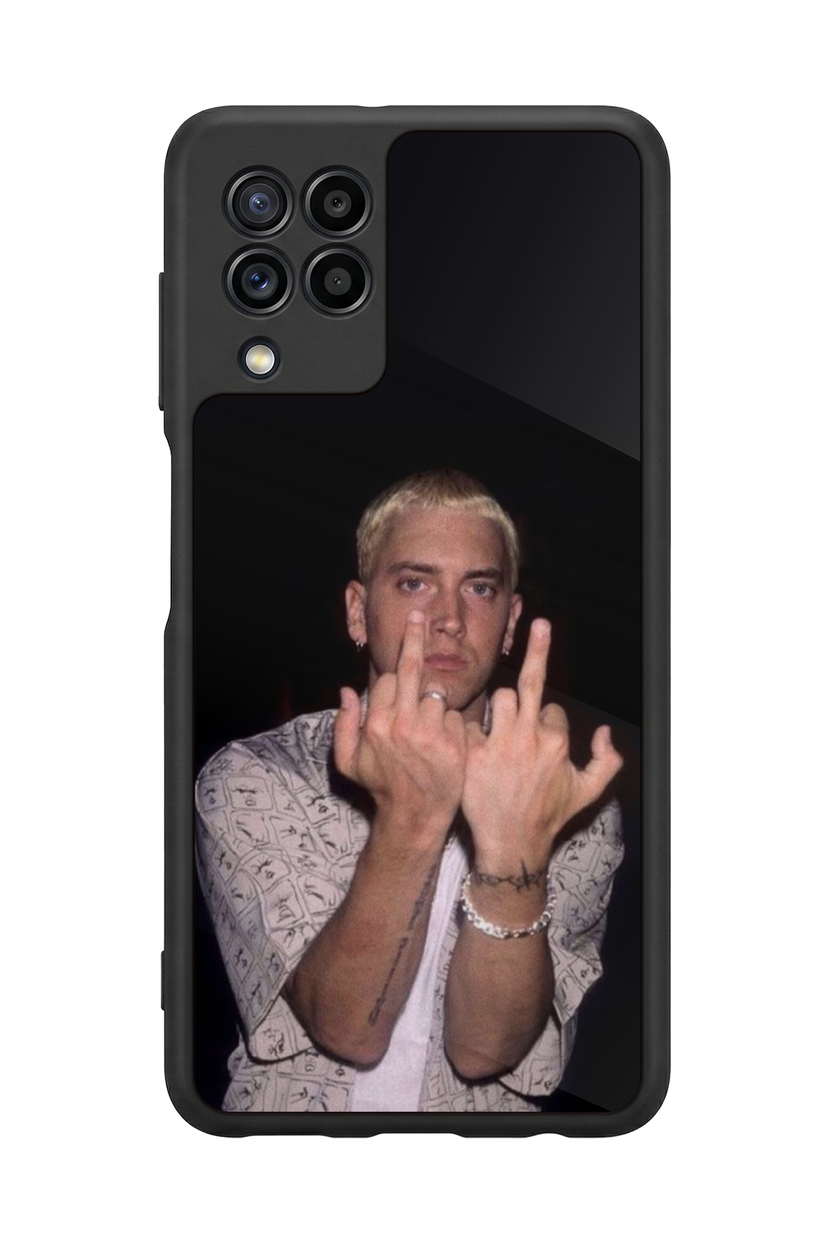 Samsung Galaxy M32 Uyumlu Eminem Tasarımlı Glossy Premium Kılıf