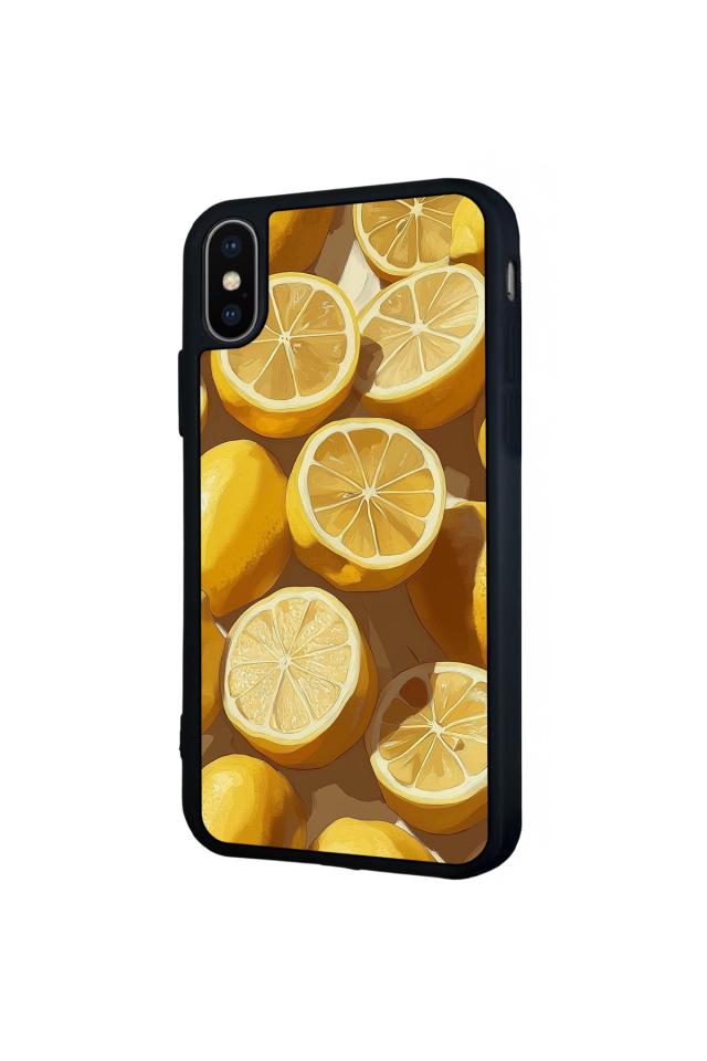 iPhone XS Max Uyumlu Limon Tasarımlı Glossy Premium Kılıf