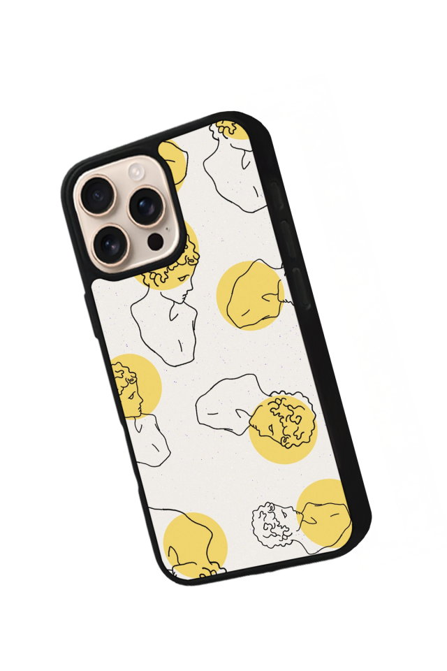iPhone 15 Pro Max Uyumlu Line Art Tasarımlı Glossy Premium Kılıf