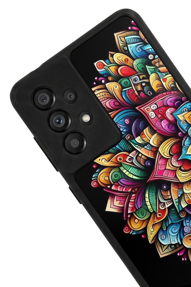 Samsung Galaxy A73 Uyumlu Mandala Tasarımlı Glossy Premium Kılıf