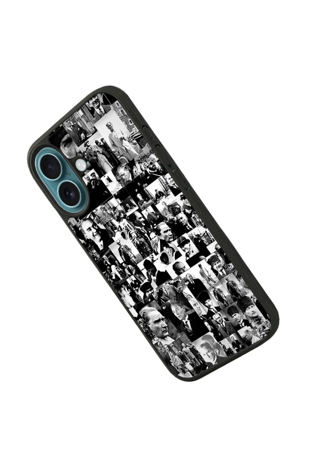 iPhone 16 Plus Uyumlu Mustafa Kemal Ataturk Tasarımlı Glossy Premium Kılıf