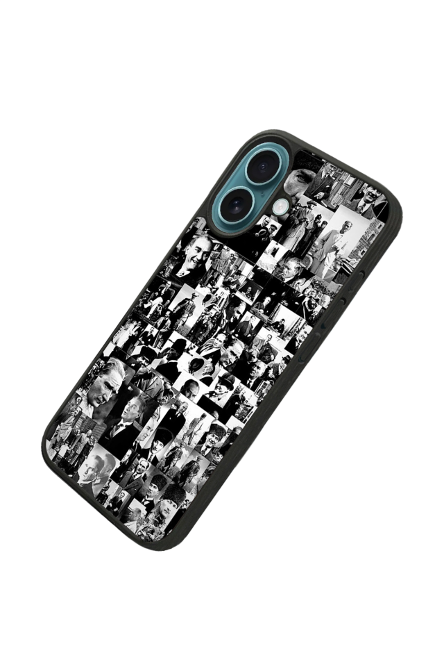iPhone 16 Plus Uyumlu Mustafa Kemal Ataturk Tasarımlı Glossy Premium Kılıf