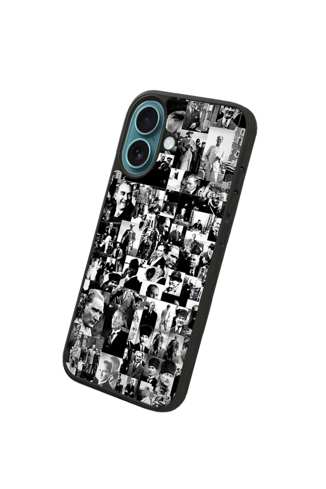 iPhone 16 Plus Uyumlu Mustafa Kemal Ataturk Tasarımlı Glossy Premium Kılıf