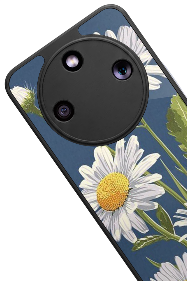Honor Magic 8 Lite Uyumlu Papatya Tasarımlı Glossy Premium Kılıf