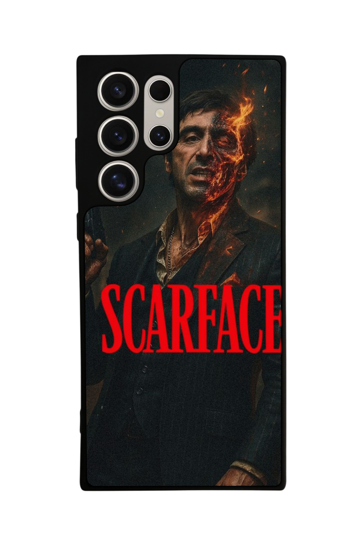 Samsung Galaxy S22 Ultra Uyumlu Scarface Tasarımlı Glossy Premium Kılıf