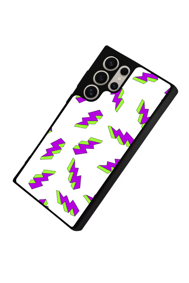 Samsung Galaxy S22 Ultra Uyumlu Simsek Tasarımlı Glossy Premium Kılıf