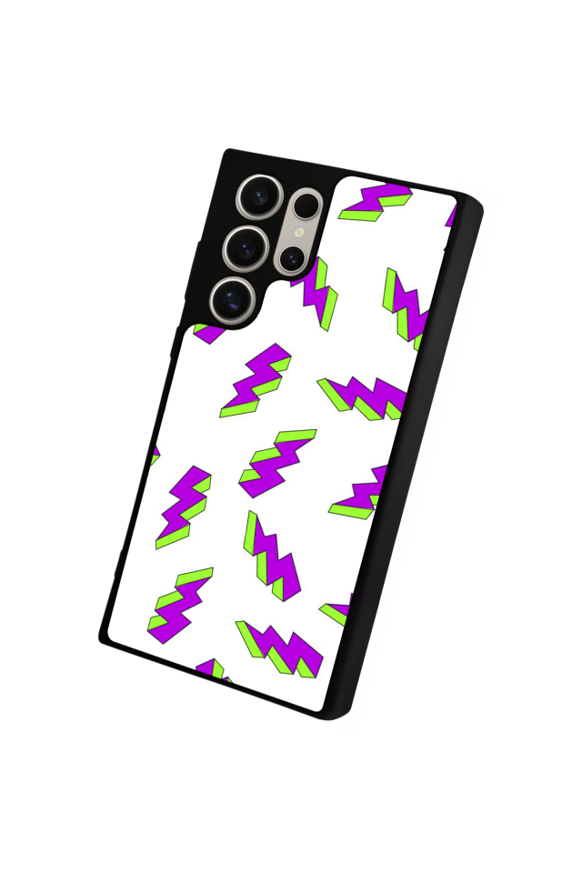 Samsung Galaxy S22 Ultra Uyumlu Simsek Tasarımlı Glossy Premium Kılıf