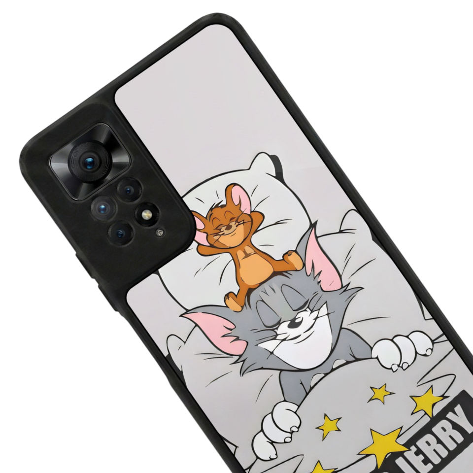 Xiaomi Redmi Note 11 Pro Uyumlu Tom And Jerry Tasarımlı Glossy Premium Kılıf