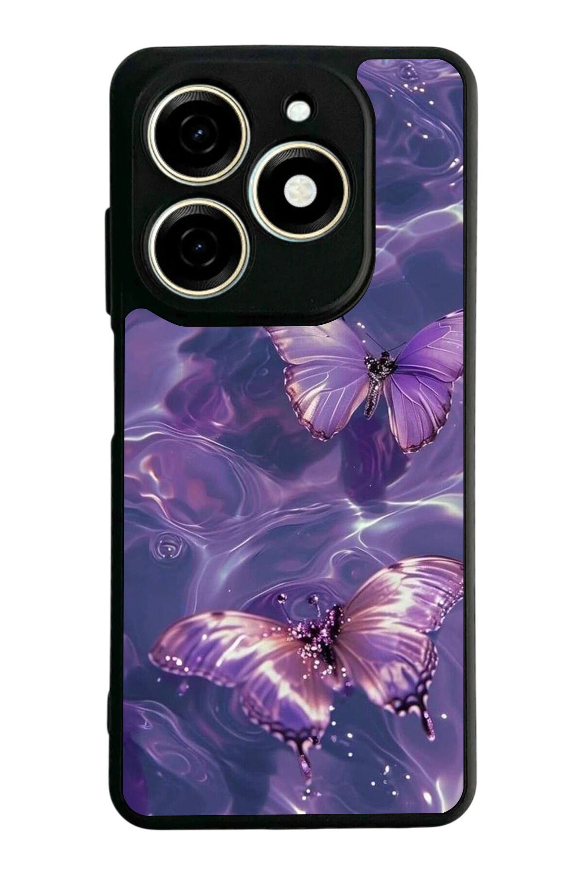 Infınıx Smart 8 Pro Uyumlu Kelebek Tasarımlı Glossy Premium Kılıf