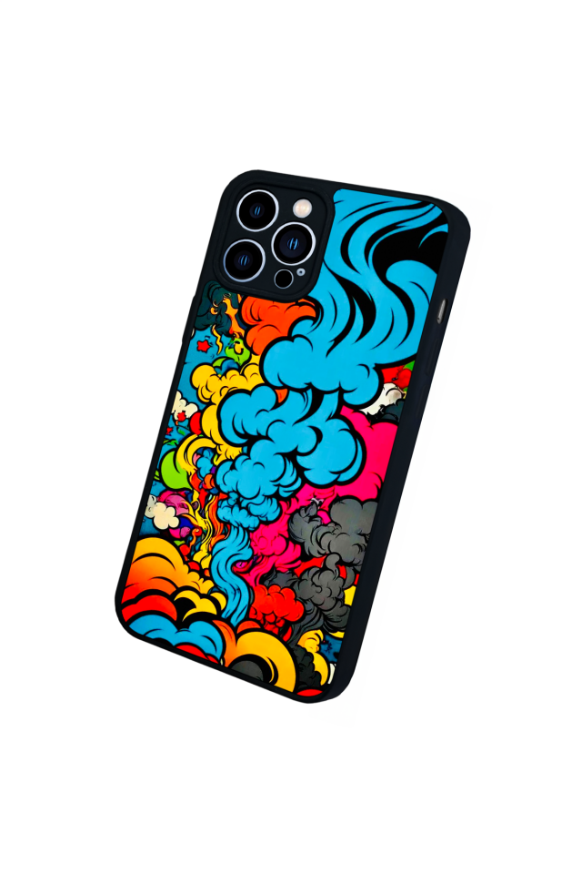 iPhone 12 Pro Max Uyumlu Abstract Tasarımlı Glossy Premium Kılıf