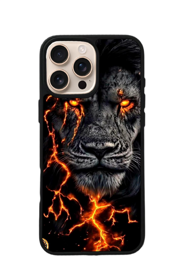 iPhone 15 Pro Max Uyumlu Aslan Tasarımlı Glossy Premium Kılıf
