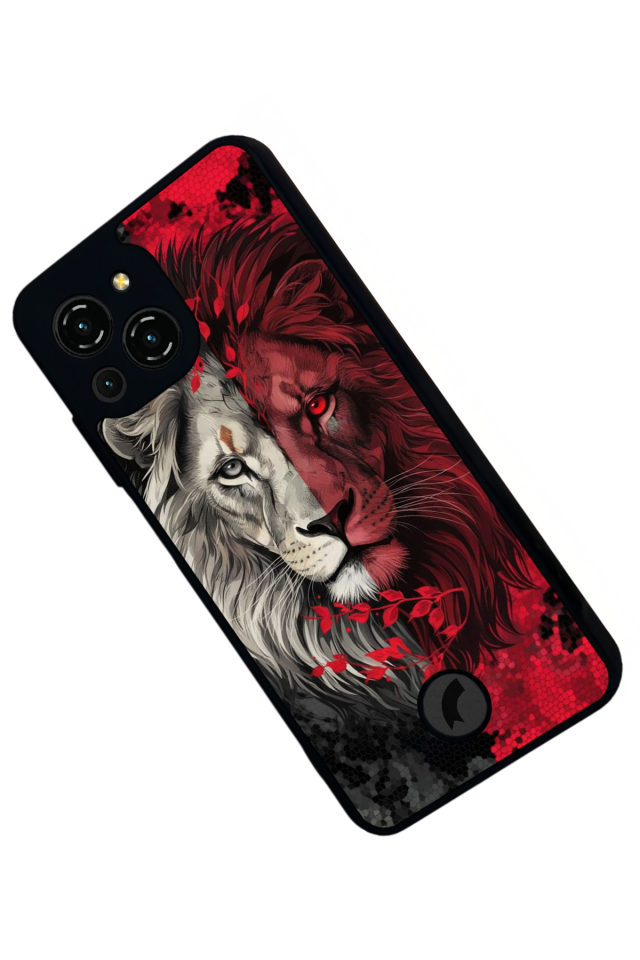 Reeder S23 Pro Max Uyumlu Aslan Tasarımlı Glossy Premium Kılıf