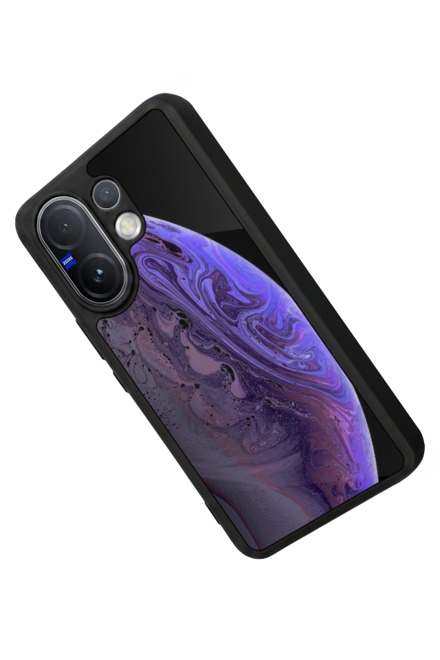 Vivo V60 Uyumlu Ay Tasarımlı Glossy Premium Kılıf