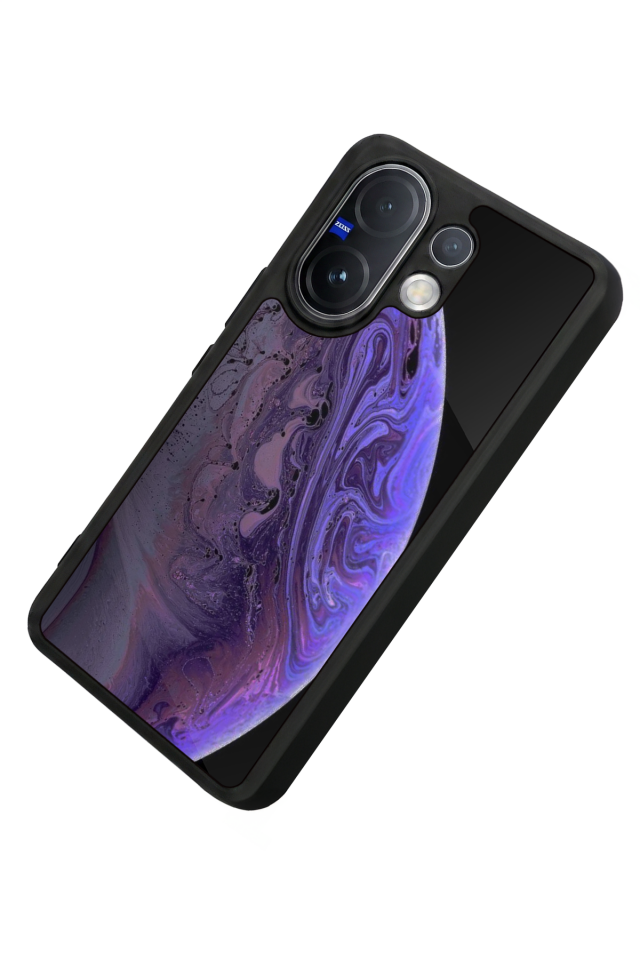 Vivo V60 Uyumlu Ay Tasarımlı Glossy Premium Kılıf