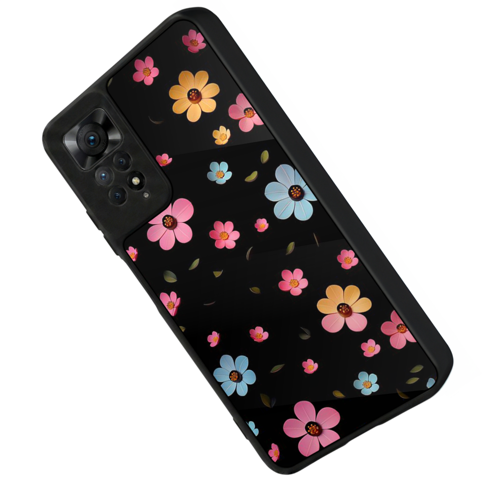 Xiaomi Redmi Note 12 Pro Uyumlu Cicek Tasarımlı Glossy Premium Kılıf