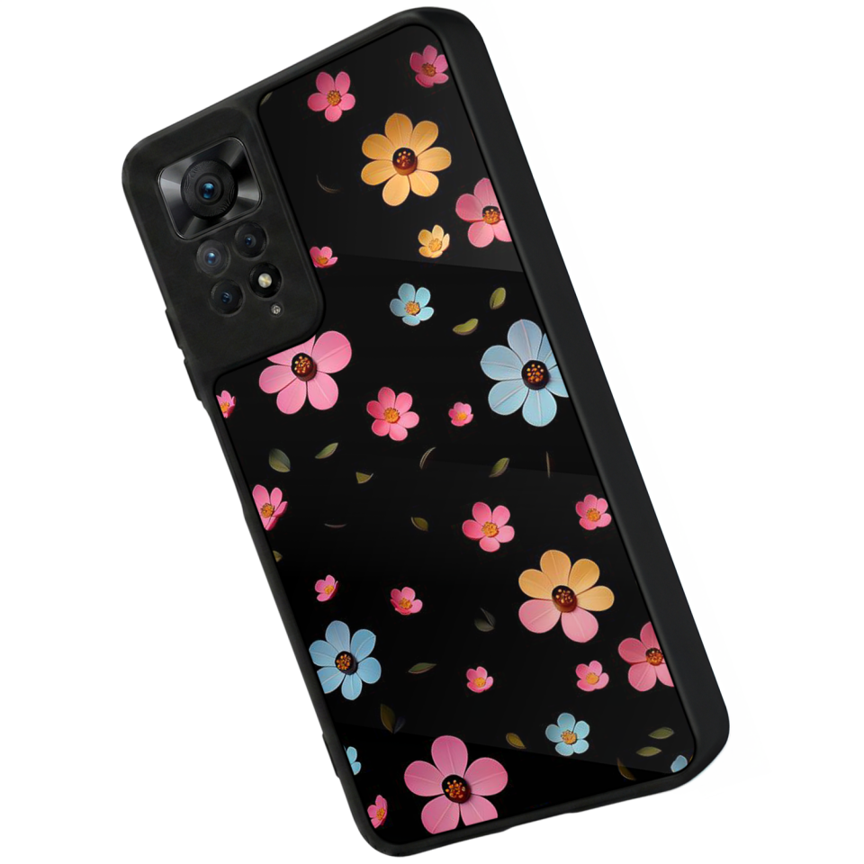 Xiaomi Redmi Note 12 Pro Uyumlu Cicek Tasarımlı Glossy Premium Kılıf