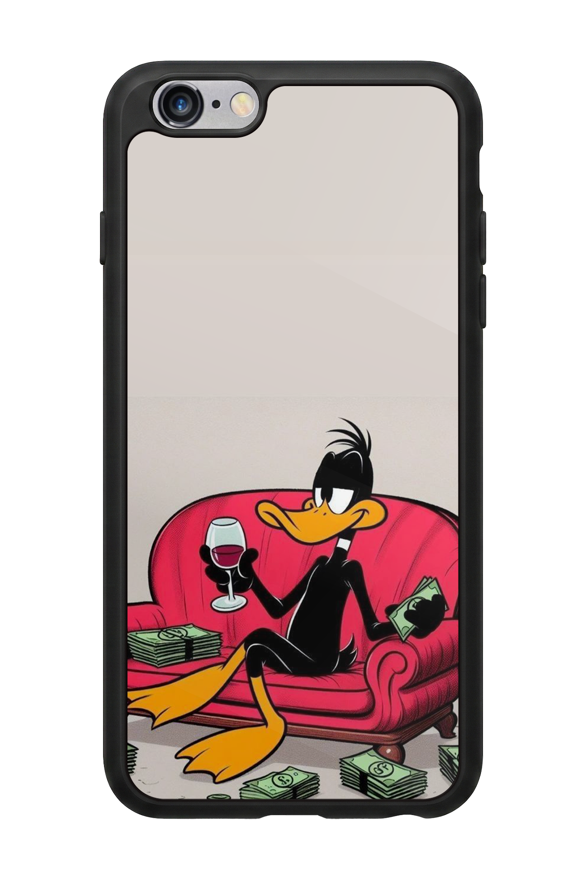 iPhone 6 Plus Uyumlu Daffy duck Tasarımlı Glossy Premium Kılıf