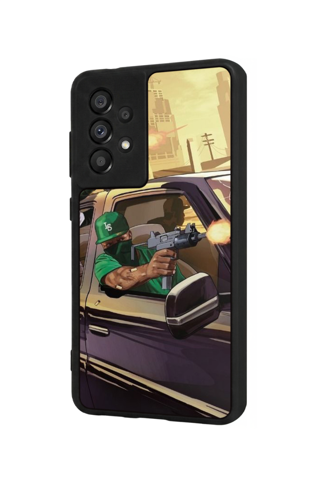 Samsung Galaxy A73 Uyumlu GTA Tasarımlı Glossy Premium Kılıf