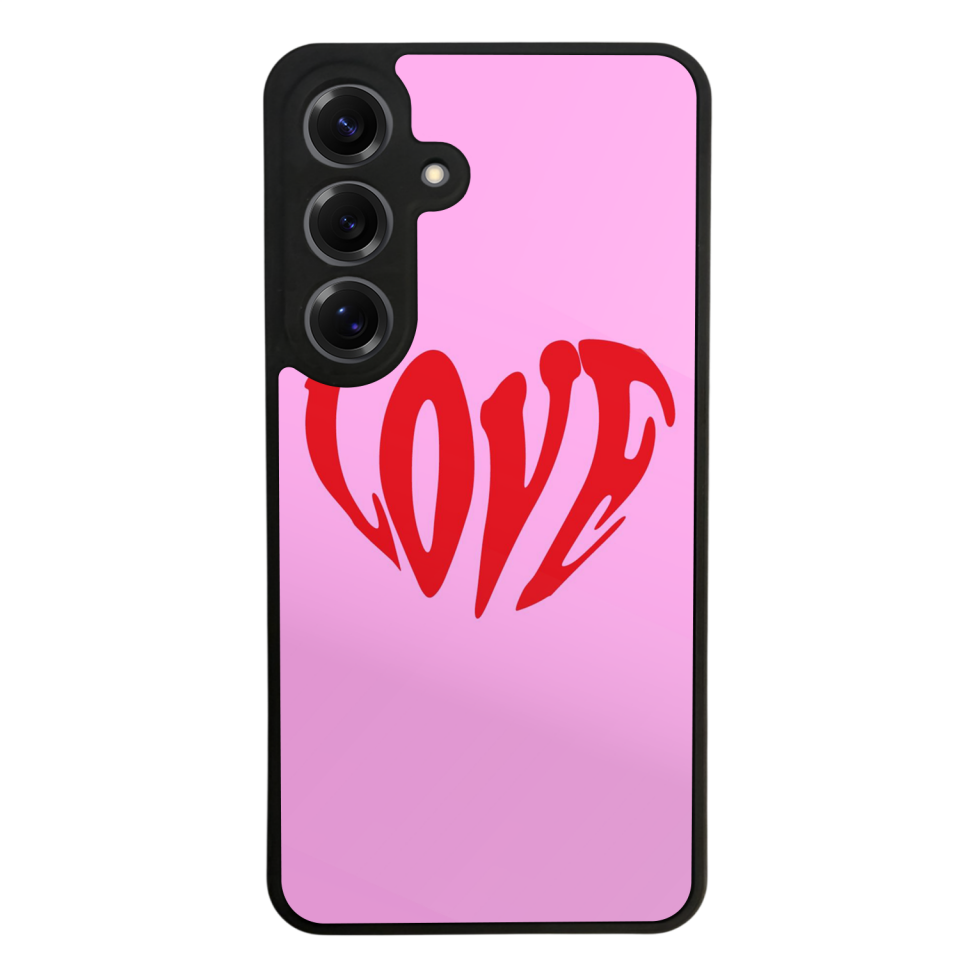 Samsung Galaxy S25 Uyumlu Kalp Love Tasarımlı Glossy Premium Kılıf