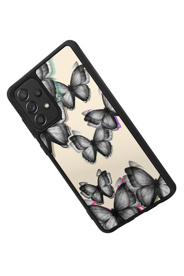 Samsung Galaxy A72 Uyumlu Kelebek Tasarımlı Glossy Premium Kılıf