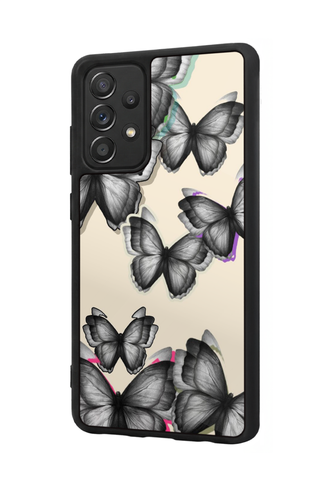 Samsung Galaxy A72 Uyumlu Kelebek Tasarımlı Glossy Premium Kılıf