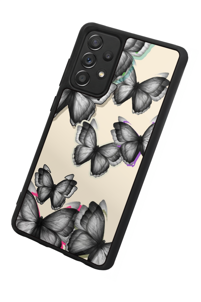 Samsung Galaxy A72 Uyumlu Kelebek Tasarımlı Glossy Premium Kılıf