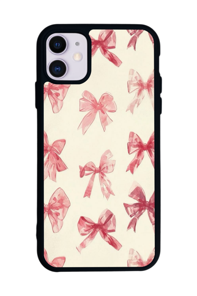 iPhone 11 Uyumlu Kurdele Tasarımlı Glossy Premium Kılıf