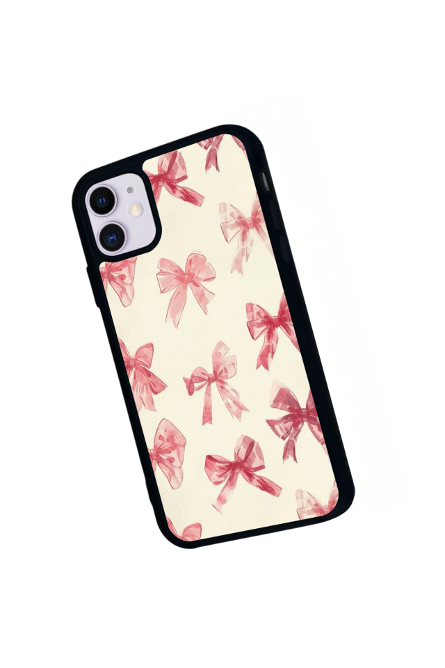 iPhone 11 Uyumlu Kurdele Tasarımlı Glossy Premium Kılıf