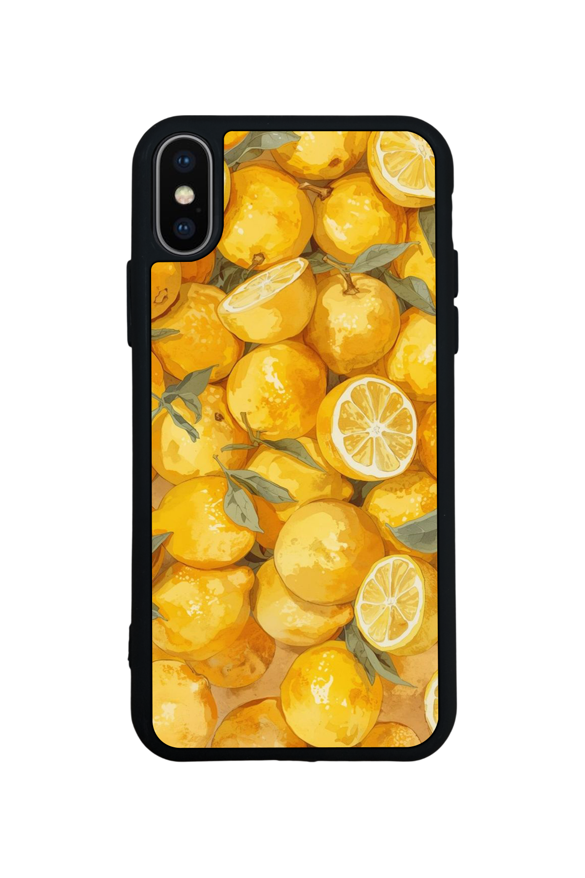 iPhone XS Max Uyumlu Limon Tasarımlı Glossy Premium Kılıf