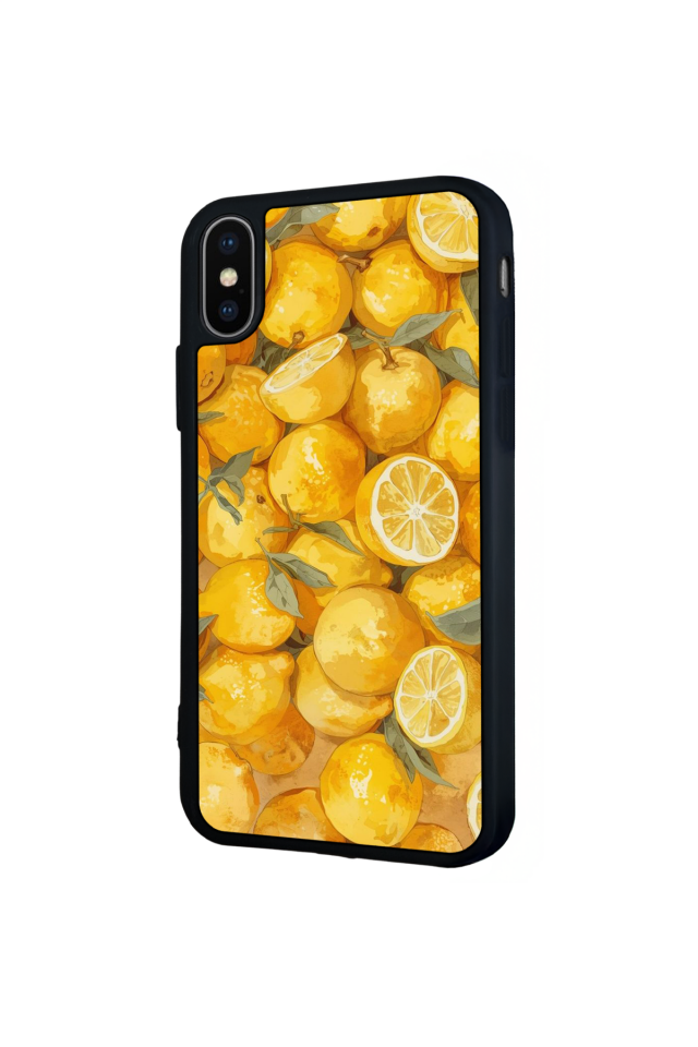 iPhone XS Max Uyumlu Limon Tasarımlı Glossy Premium Kılıf