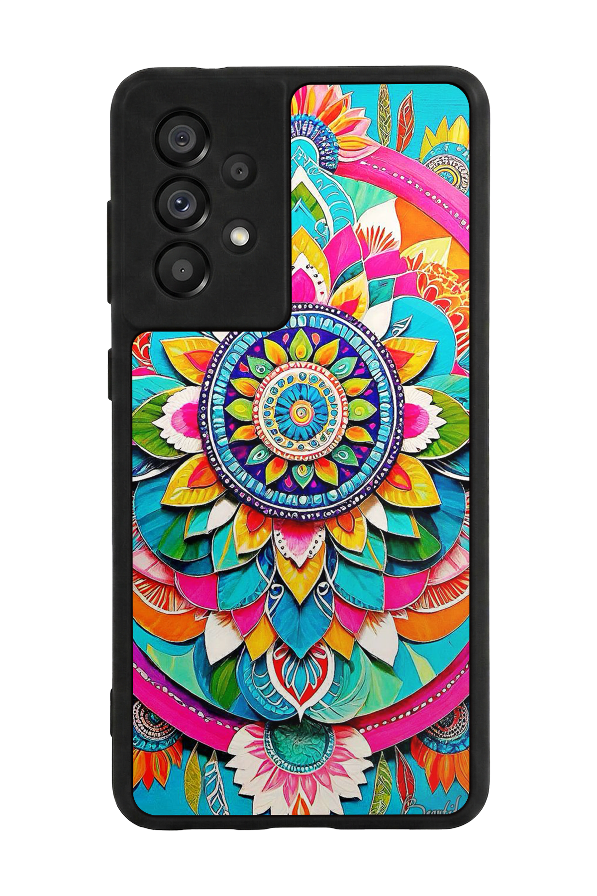 Samsung Galaxy A73 Uyumlu Mandala Tasarımlı Glossy Premium Kılıf