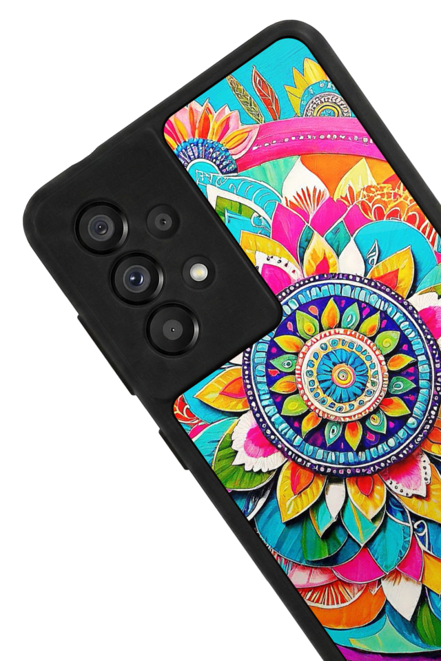 Samsung Galaxy A73 Uyumlu Mandala Tasarımlı Glossy Premium Kılıf