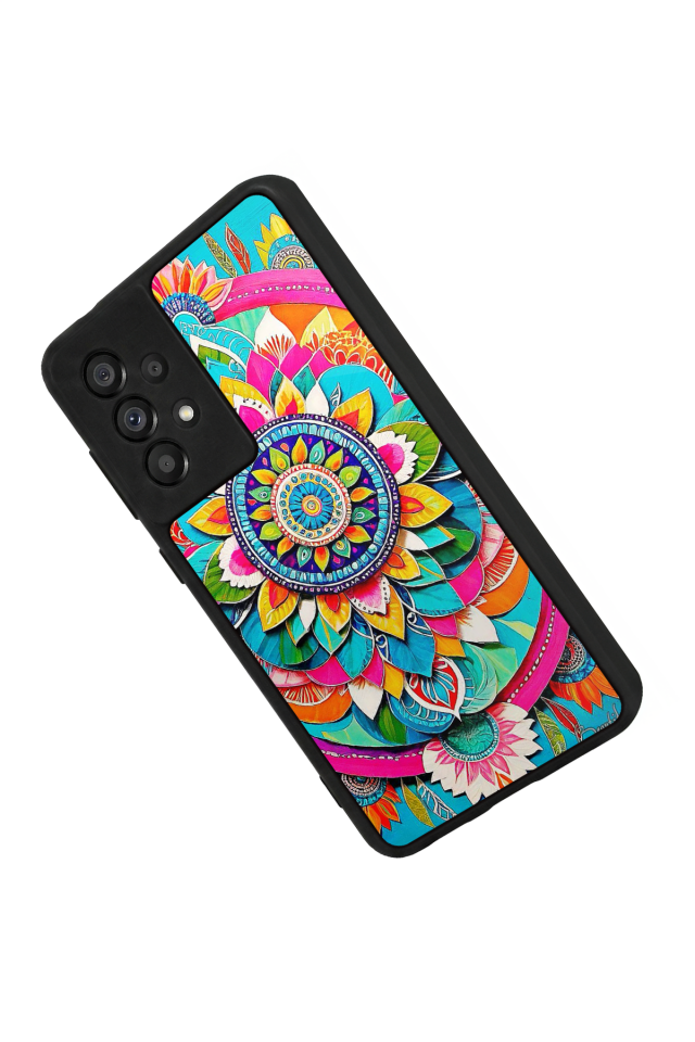 Samsung Galaxy A73 Uyumlu Mandala Tasarımlı Glossy Premium Kılıf
