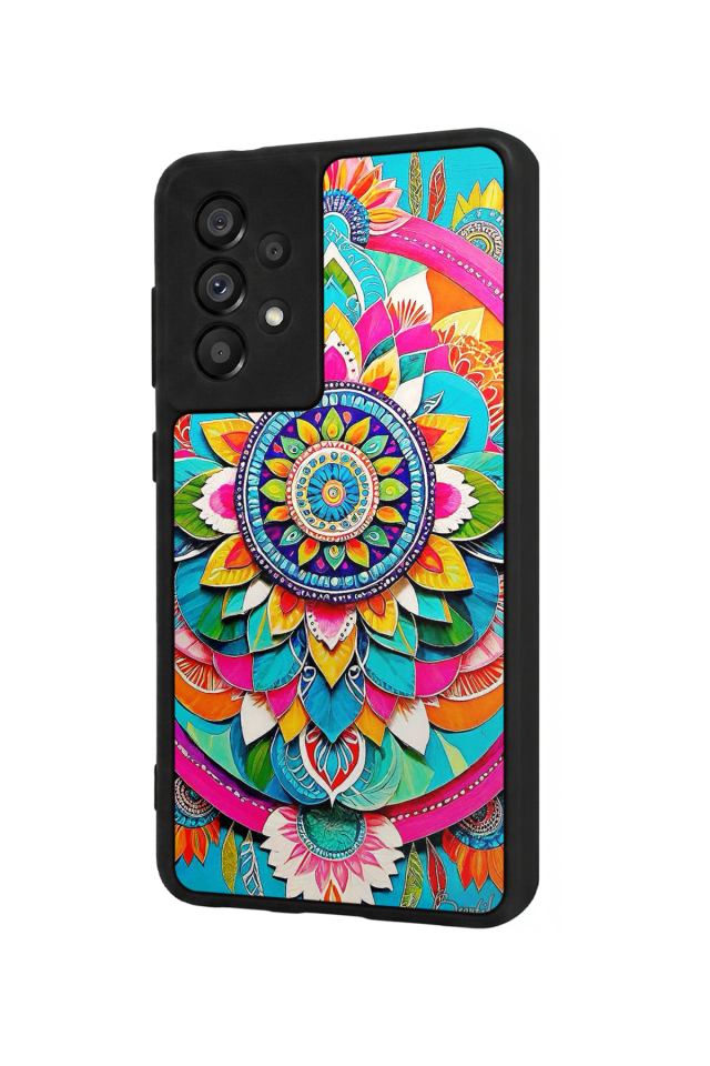 Samsung Galaxy A73 Uyumlu Mandala Tasarımlı Glossy Premium Kılıf