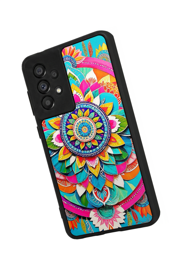 Samsung Galaxy A73 Uyumlu Mandala Tasarımlı Glossy Premium Kılıf