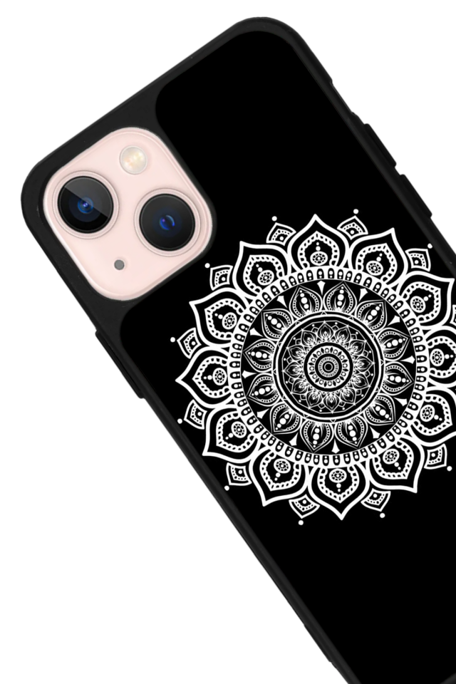 iPhone 14 Plus Uyumlu Mandala Tasarımlı Glossy Premium Kılıf
