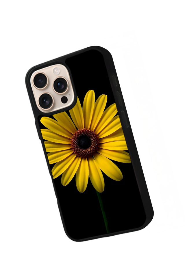 iPhone 14 Pro Max Uyumlu Papatya Tasarımlı Glossy Premium Kılıf