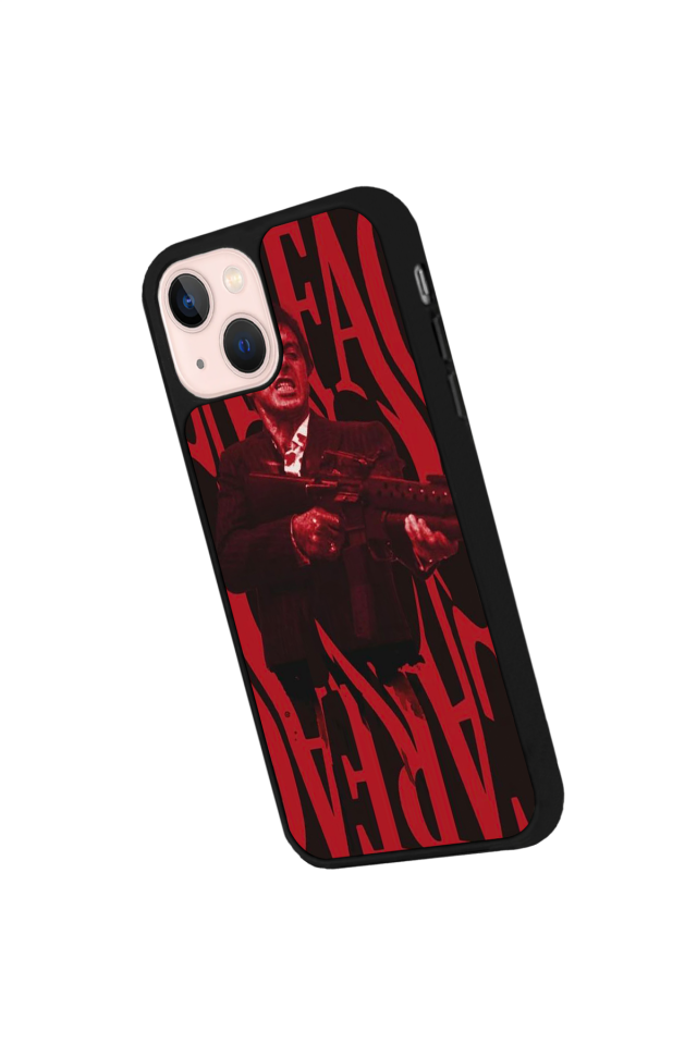 iPhone 14 Plus Uyumlu Scarface Tasarımlı Glossy Premium Kılıf