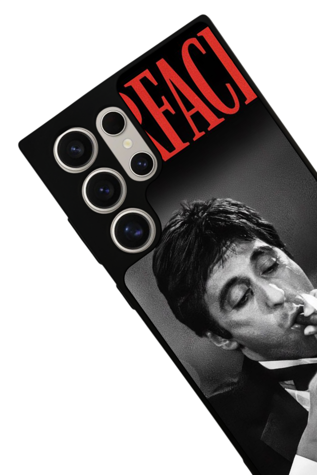 Samsung Galaxy S22 Ultra Uyumlu Scarface Tasarımlı Glossy Premium Kılıf