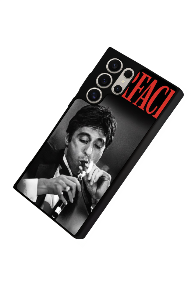Samsung Galaxy S22 Ultra Uyumlu Scarface Tasarımlı Glossy Premium Kılıf