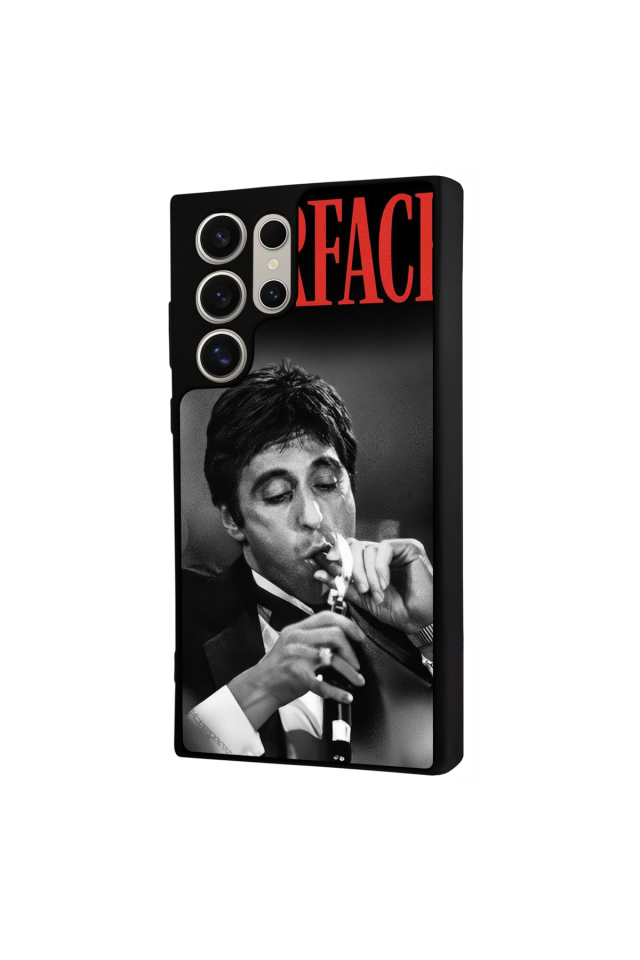 Samsung Galaxy S22 Ultra Uyumlu Scarface Tasarımlı Glossy Premium Kılıf