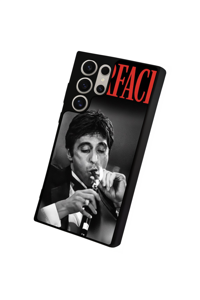 Samsung Galaxy S22 Ultra Uyumlu Scarface Tasarımlı Glossy Premium Kılıf