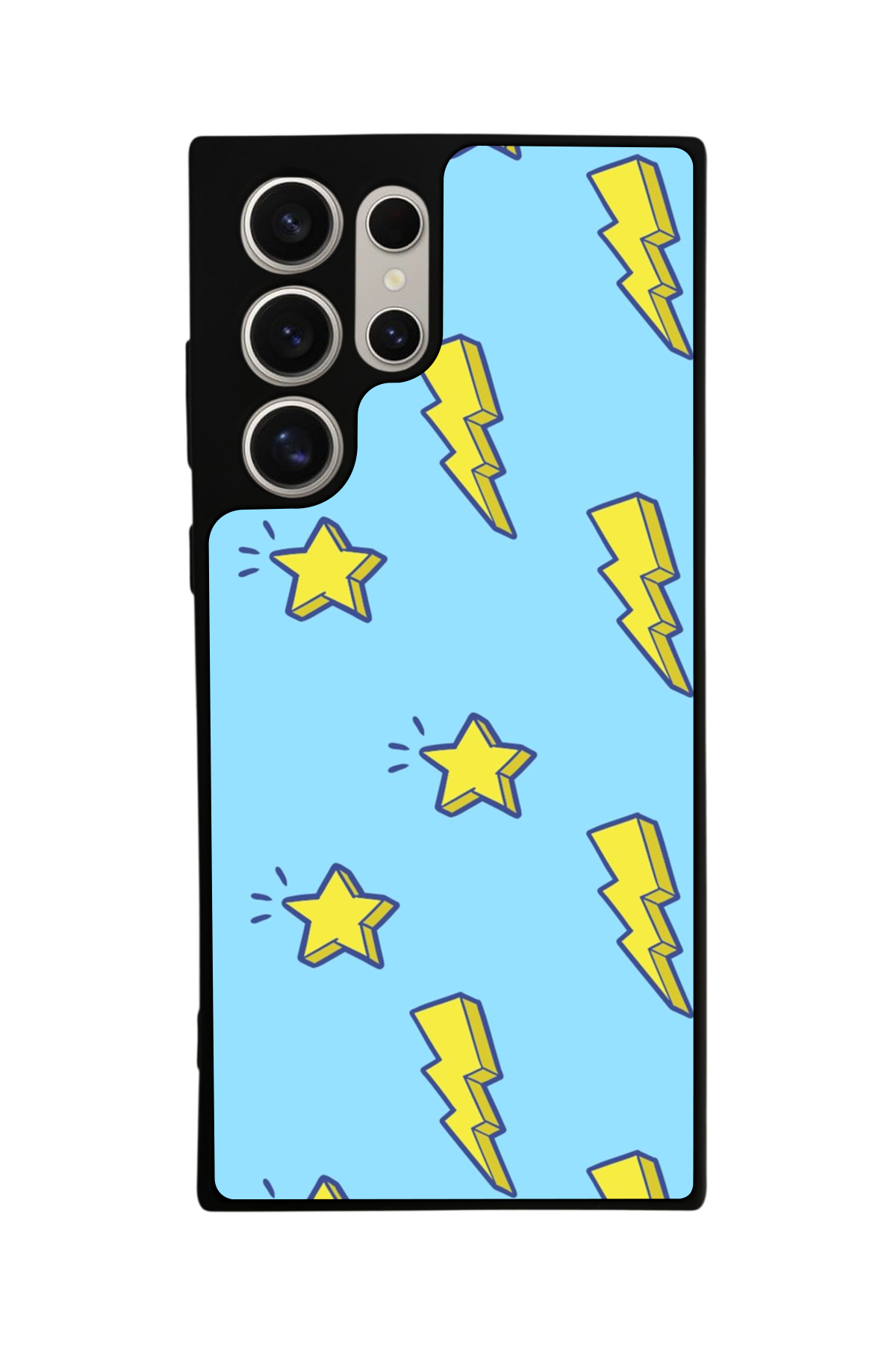 Samsung Galaxy S22 Ultra Uyumlu Simsek Tasarımlı Glossy Premium Kılıf